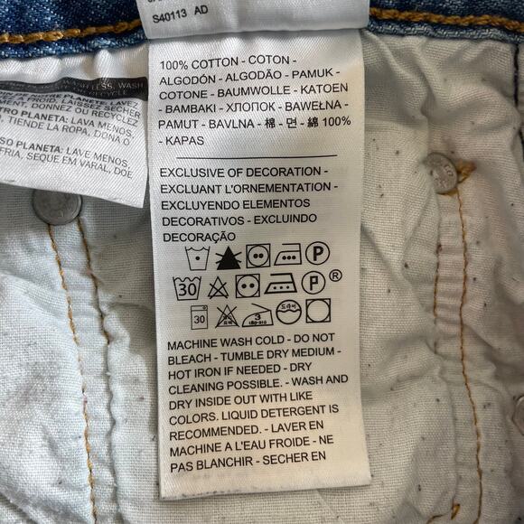 LEVI'S PREMIUM 501 Skinny Jeans High Rise Distressed Sansome Street 32 Grunge - Picture 11 of 13